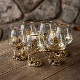 Набор из шести бокалов для коньяка "Царь-Лев"